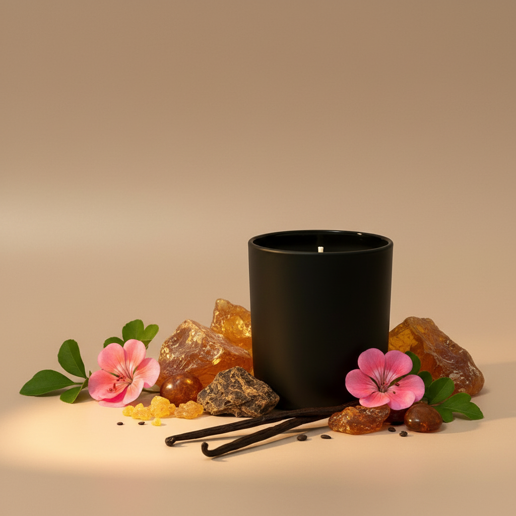 Amber and Musk candle